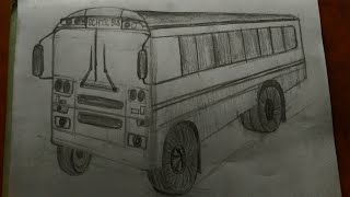 Drawing School Bus  Dessin Autobus Scolaire [upl. by Anyotal479]