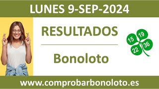 Resultado del sorteo Bonoloto del lunes 9 de septiembre de 2024 [upl. by Heeley522]