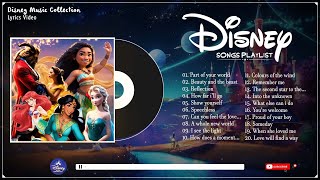 Disney Songs With Lyrics 💗 Best 20 Disney Princess Songs Playlist 💗 The Most Romantic Disney Songs [upl. by Anavoj]