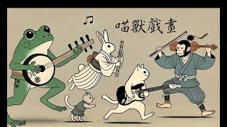 Shamisen 三味線 X Electric Guitar X Flute X Violin【喵獸戲畫】Background Music for Studying or Work [upl. by Refinnaj]