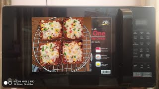 Bread pizza recipe  Quick and easy bread pizza recipe  LG Microwave Grill amp Convection mode [upl. by Garrison]