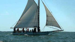 Historic Oyster sloop Priscilla sailing [upl. by Beall]