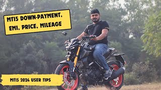 Yamaha MT15 2024 EMI downpayment mileage User Review [upl. by Gifferd360]