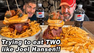 Eating TWO Smoak BBQ “Bucket” Burger Challenges in Rochester Minnesota [upl. by Allianora341]