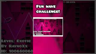 Fun Satisfying GD Geometry Dash Wave Challenge geometrydash gd gdlevels [upl. by Minardi]