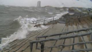 Büsum  Sturmtief Dieter zieht am 11012017 über Büsum in Schleswig Holstein Unwetterwarnung [upl. by Esydnac104]