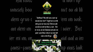 CONSIDER THE LILIES OF THE FIELD  JESUS SPEAKS JAMAICAN PATWA [upl. by Ahterod375]