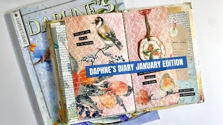 Daphne’s Diary Magazine Journal Series  January 2023 Edition  Glue Book With Me [upl. by Jessey]