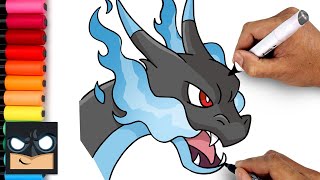 How To Draw Mega Charizard X for Beginners [upl. by Niletac146]