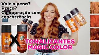 TONALIZANTES MAGIC COLOR X KAMALEÃO COLOR  RESENHA COMPLETA Doce de Abóbora [upl. by Odama]