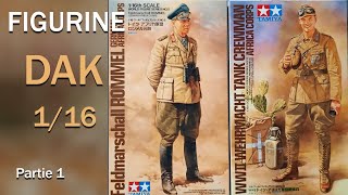 TAMIYA FIGURINE DAK 116 ROMMEL AND TANK CREW [upl. by Haugen714]