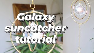 Galaxy  crystal suncatcher tutorial  how to make a suncatcher [upl. by Puglia]