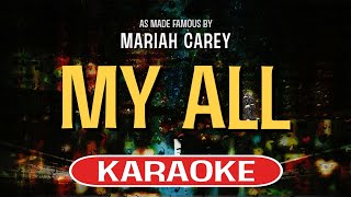 My All Karaoke Version  Mariah Carey [upl. by Ariana]