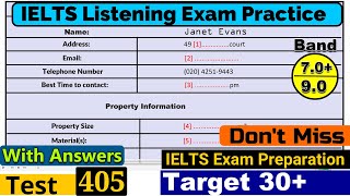 IELTS Listening Practice Test 2024 with Answers Real Exam  405 [upl. by Uni731]