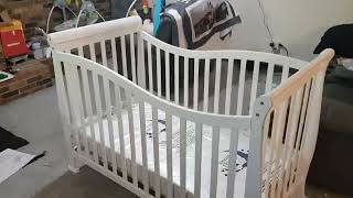 Dream On Me Violet 7 in 1 Convertible Life Style Crib Unboxing and Installing [upl. by Warthman]