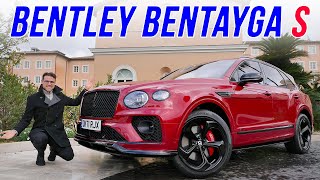 new Bentley Bentayga S driving REVIEW 2022  the sportiest Bentayga [upl. by Chin]