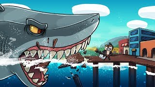 Jaws Movie 3  MEGALODON VS THE CITY Minecraft Roleplay [upl. by Brockwell351]