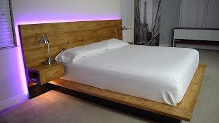 DIY Platform Bed With Floating Night Stands Plans Available [upl. by Abrahams838]