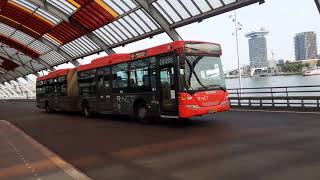 R  Net Bus Scania OmniLink 1003 BZPD31 At Amsterdam Centraal Station [upl. by Ellesij]