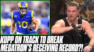 Cooper Kupp On Track To Break Calvin Johnsons Season Receiving Record  Pat McAfee Reacts [upl. by Bomke174]