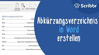 Abkürzungsverzeichnis in Word in 3 Schritten erstellen  Scribbr 🎓 [upl. by Bartlet]