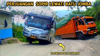 SOPIR KEMBALI JANTUNGAN  BUS RAPI amp TRUK Adu Skill Di Tanjakan Ekstrim Batu Jomba [upl. by Lonni]