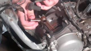 KTM 125 SX Top End Overhaul Part 12  Installing cylinder [upl. by Aroled406]