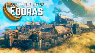 Building Edoras from Lord of the Rings in VALHEIM [upl. by Eislel537]