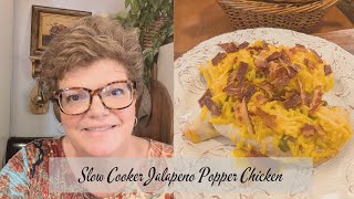 LOW CARB  DIABETIC FRIENDLY  Slow Cooker Jalapeno Popper Chicken [upl. by Siberson938]