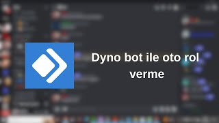 DİSCORD DYNO BOT İLE OTOMATİK ROL VERME [upl. by Muffin]