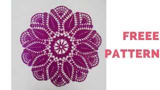 Doily free pattern crochet tutorialcrochet doily diy crochet inspiration [upl. by Ahsimin536]