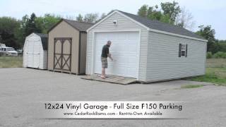 12x24 Garage F150 Parking [upl. by Aihseyt475]