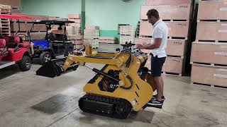 23 HP Stand On Mini Skid Steer Track Loader With Briggs amp Stratton Engine [upl. by Kurth]