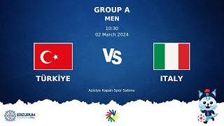 TURKIYE vs ITALY  Futsal DEAFLYMPICS ERZURUM 2024  Men Group Stage [upl. by Retsehc629]