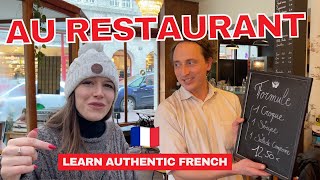 Do you understand ALL this French menu  Real French conversation at the restaurant subtitles [upl. by Virgy227]