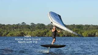 Lennox Heads Ballina NSW north river Paragliders Wingfoiling with some good crashes amp splashes [upl. by Nemraciram755]