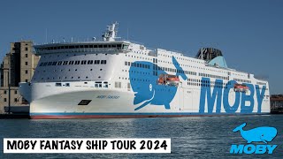 Moby Fantasy Ship Tour 2024  Olbia  Livorno  Moby Lines [upl. by Dagna920]