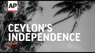 Ceylons Independence  1948  Movietone Moment  4 Feb 2022 [upl. by Nyer168]