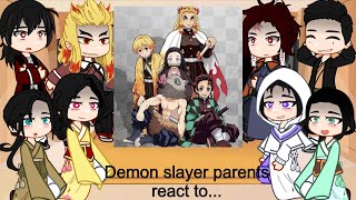 Demon slayer parents react to their kids  futureFull Ver [upl. by Annaor514]