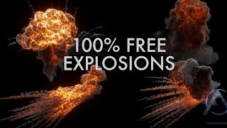 4 Free Explosions VFX Pack 2k HD Resolution [upl. by Osbourn765]