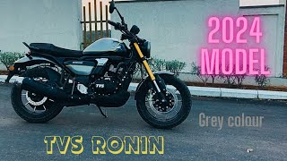 TVS Ronin 225cc 2024  tvs ronin new model 2024 grey color  detail review and walkaround spec [upl. by Lynnell]