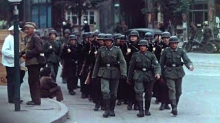 German occupation of Kharkiv Soviet Union 1942  WW2 Color Footage [upl. by Barcellona334]