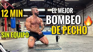 El mejor Bombeo de PECHO EN CASA 12 Minutos Rutina de Pecho SIN EQUIPO [upl. by Sitof]