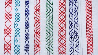 Nakshi Kantha border designs  নকশী কাঁথার বর্ডার লাইন  embroidery designs  Nakshi Kantha design [upl. by Vi]