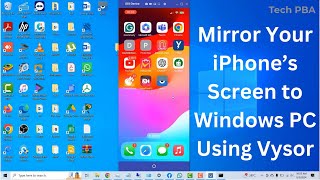 How To Mirror Your iPhone’s Screen to Windows PC Using Vysor  2024  Control your iPhone on PC [upl. by Callie]