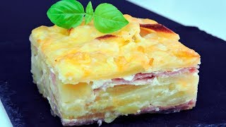 Pastel de patata con jamón y queso pastel de papas [upl. by Ellocin537]