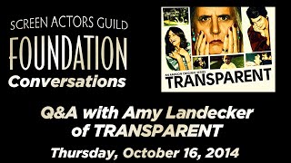 Conversations with Amy Landecker of TRANSPARENT [upl. by Suisyola]