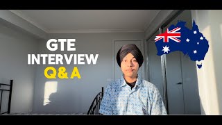 Australia 🇦🇺 GTE Interview Question And Answer  Student Visa Interview Navtej Vlogs ❤️ [upl. by Armyn]