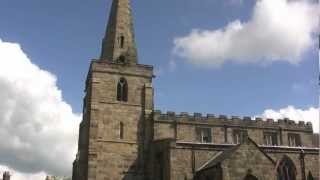 Church bells ringing at St Marys Crich Derbyshire England [upl. by Leahcimdivad]