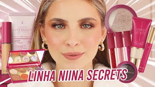 MAQUIAGEM COMPLETA COM LINHA NIINA SECRETS O QUE VALE A PENA  FERNANDA TUMAS [upl. by Ysiad912]